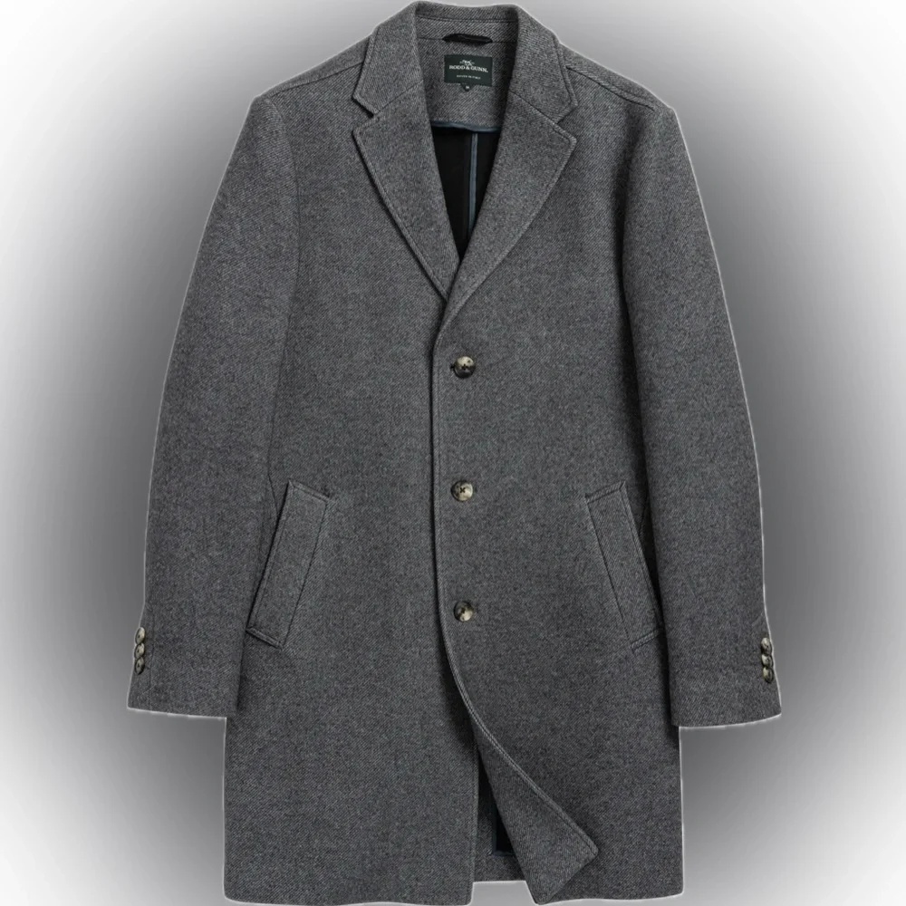 [NWT] Rodd & Gunn, Calton Hill Wool Blend Coat, ASH, Small *Italian Wool* - Picture 3 of 5